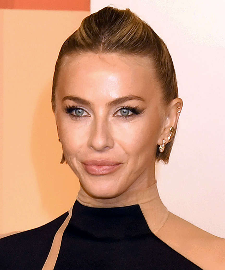 Julianne Hough Short Slicked-Back Bob Haircut - side view