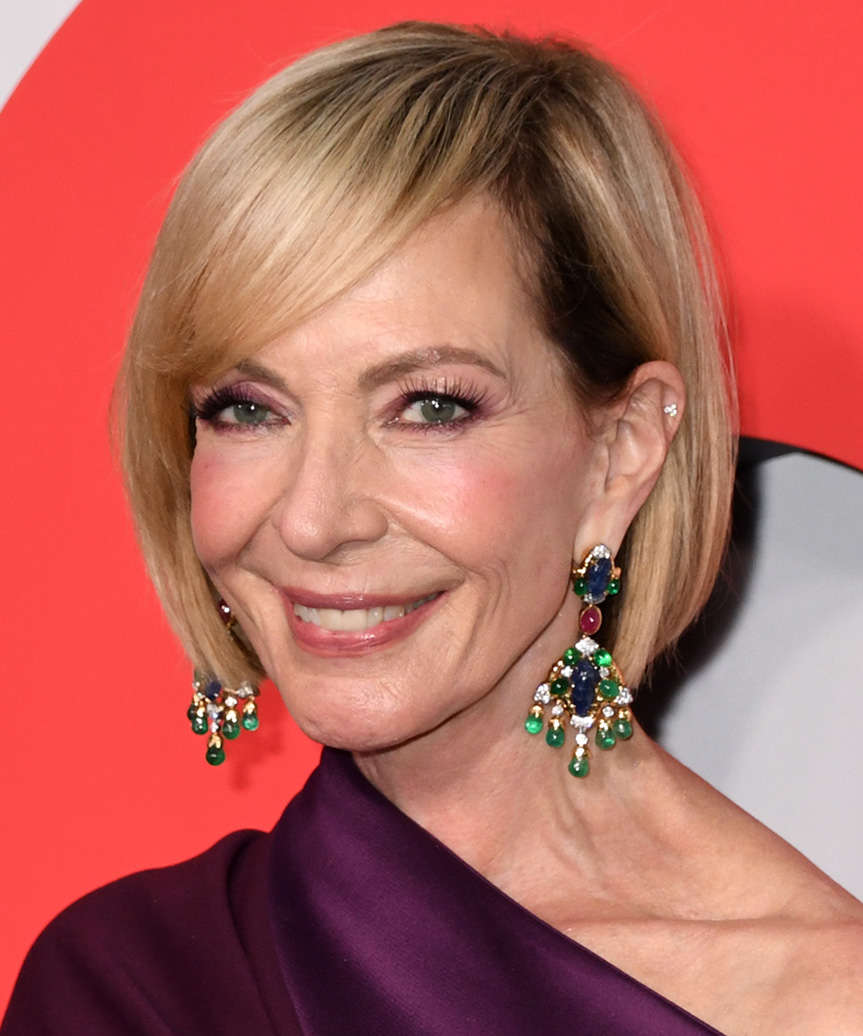 Allison Janney Straight Chin-Length Bob Haircut - side view