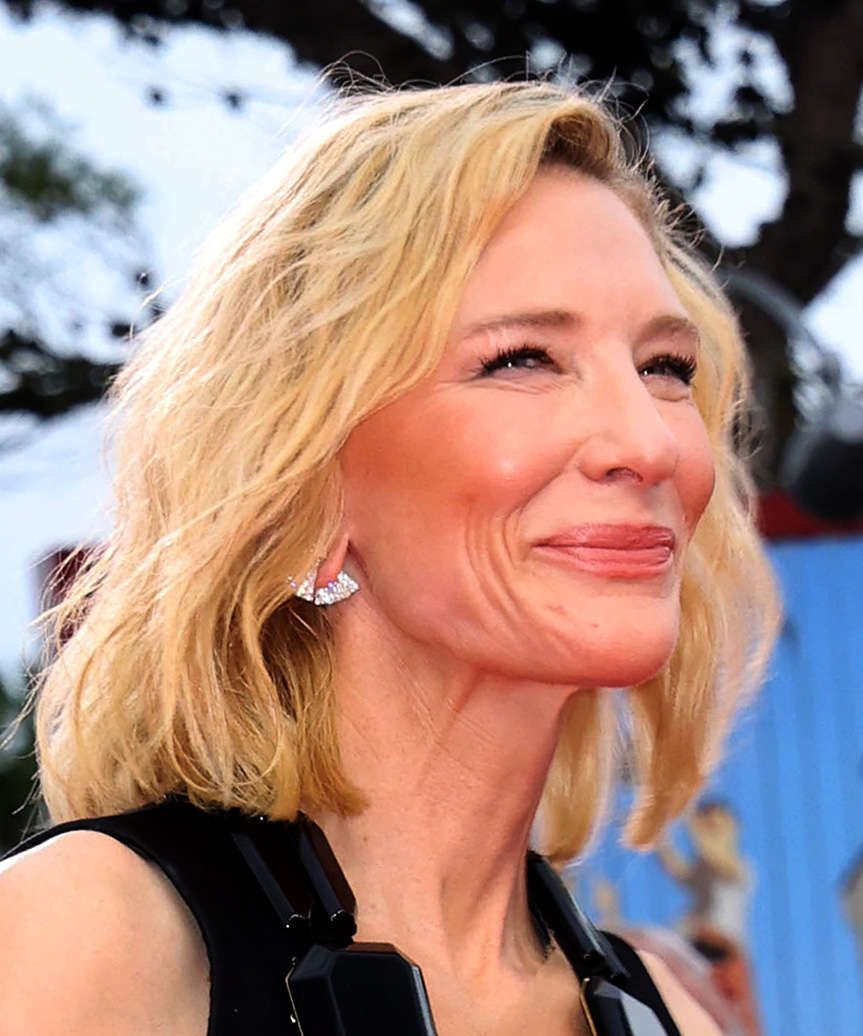 Cate Blanchett Medium-Length Bob Haircut With Waves - side view