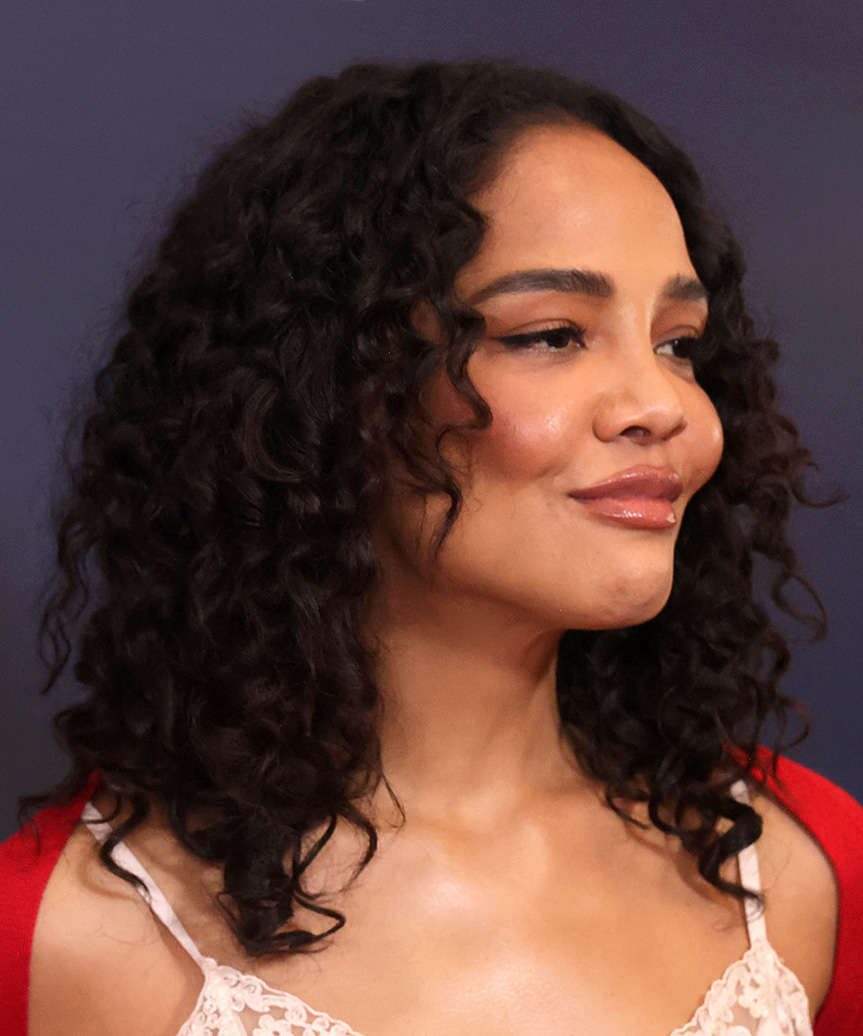 Tessa Thompson Bob Haircut With Tight Curls - side view