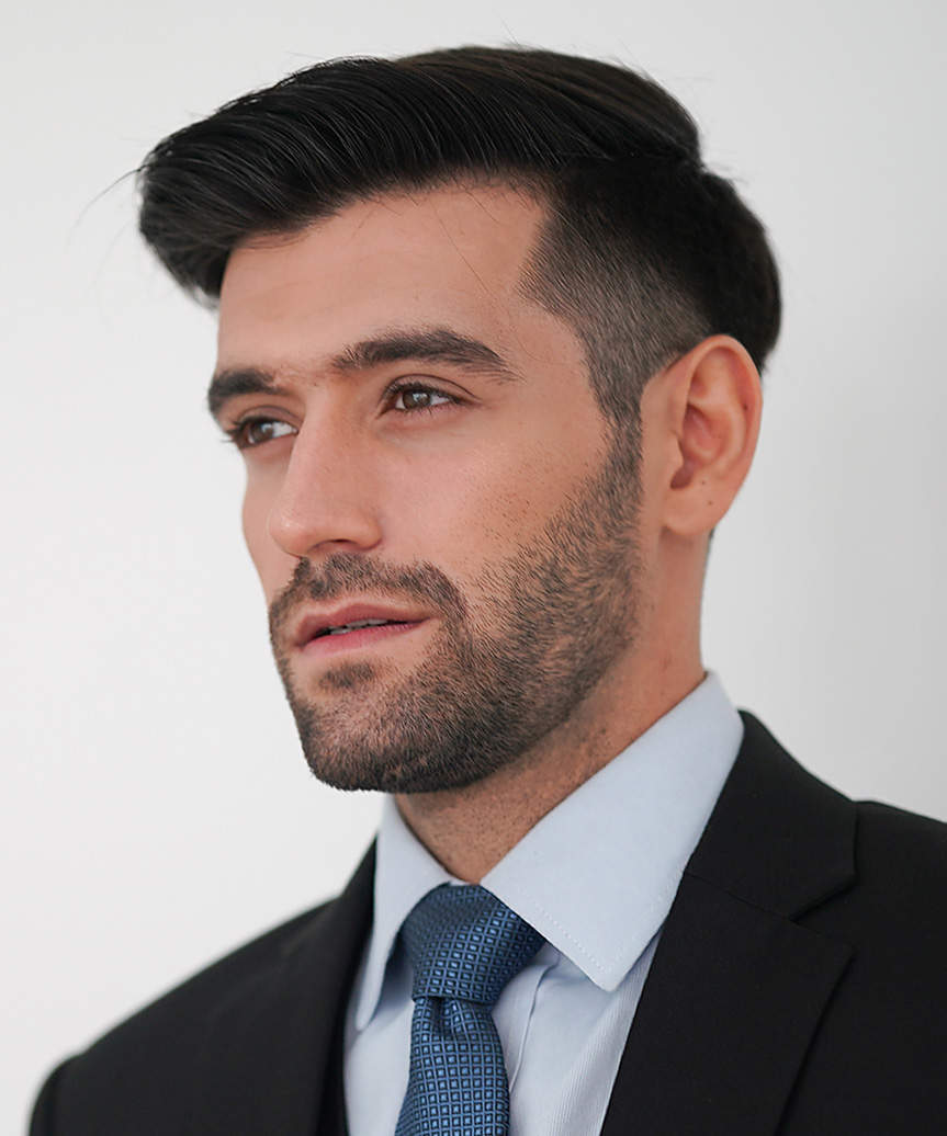 Short Modern Male Hairstyle - side view