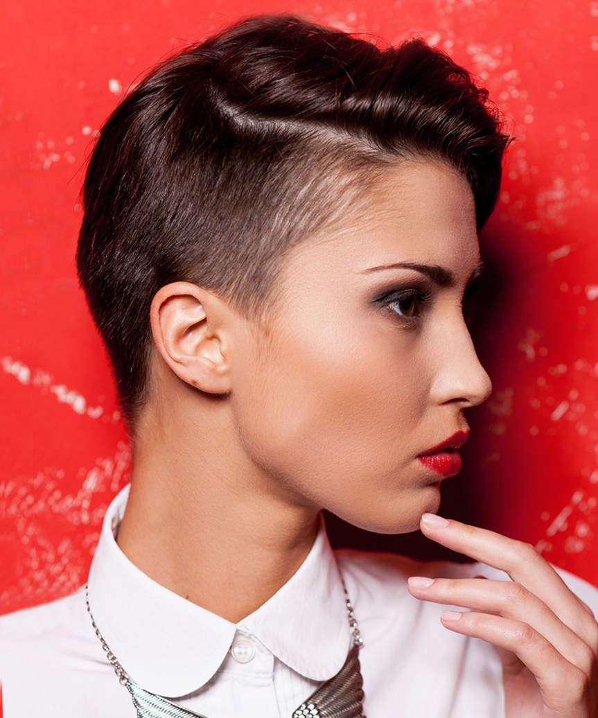 Bold And Structured Pixie Cut - side view