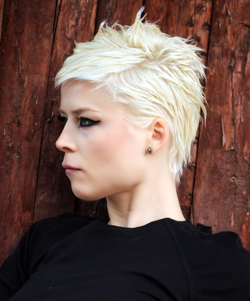 Edgy Pixie Cut With Height And Movement - side view