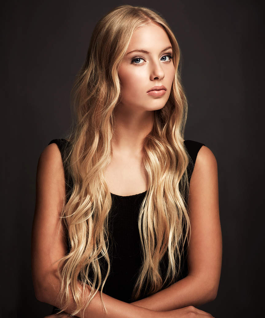 Long Luscious Hairstyle With Soft Waves - side view