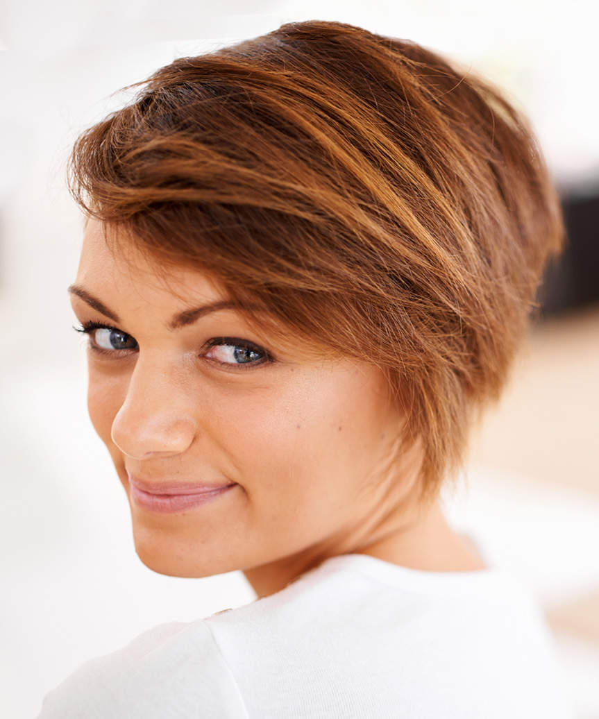 Fashionable And Asymmetrical Short Bob Haircut - side view
