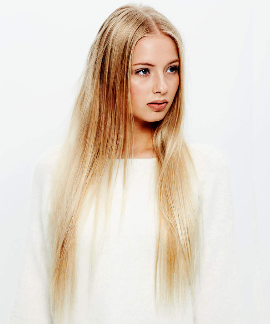 Very Long Sleek Hairstyle - side view
