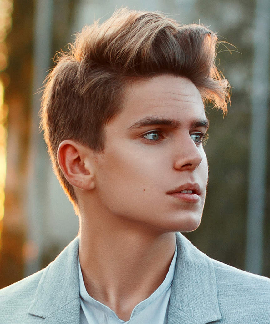 Short Quiff Hairstyle For Men - side view