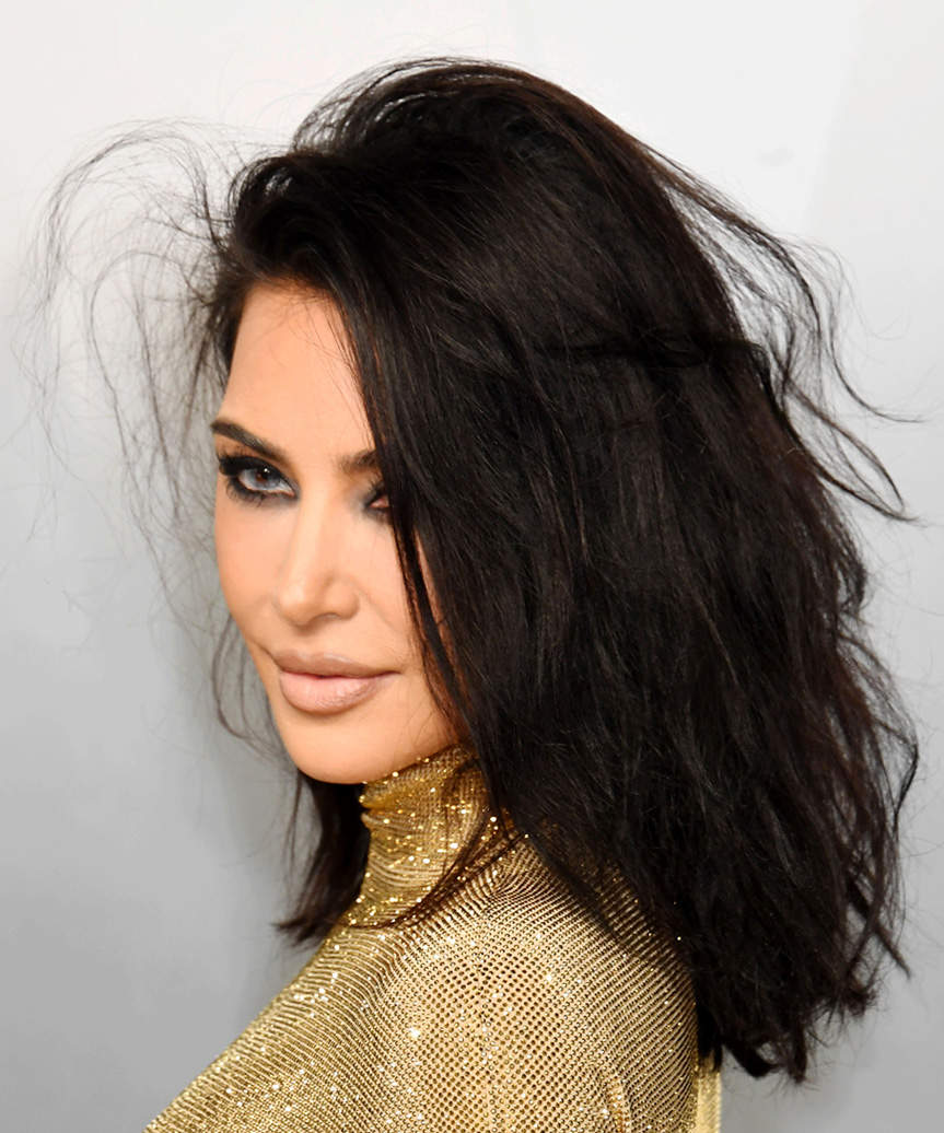 Kim Kardashian Shag Hairstyle - side view