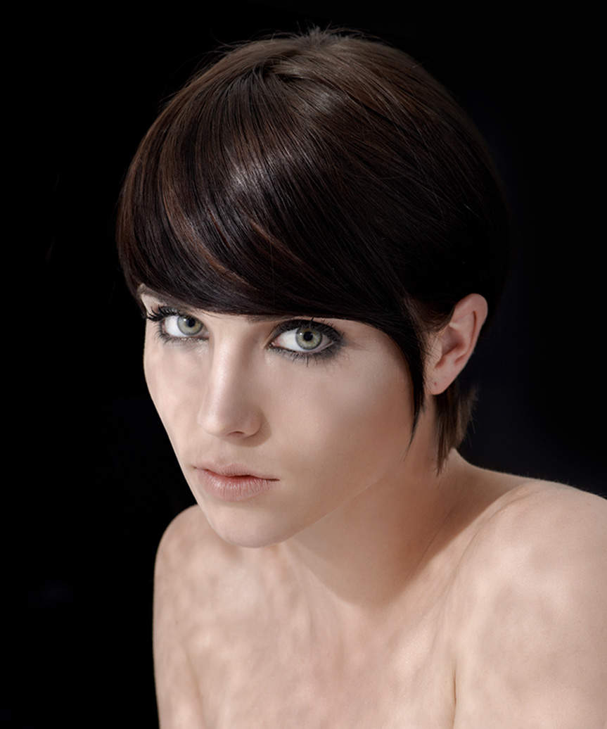 Pixie Bob With Side-Swept Fringe - side view