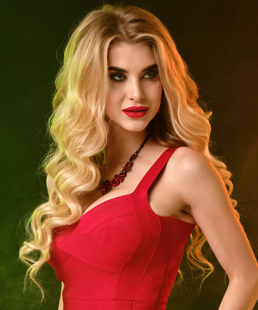 Long Bold Hairstyle With Curls - side view