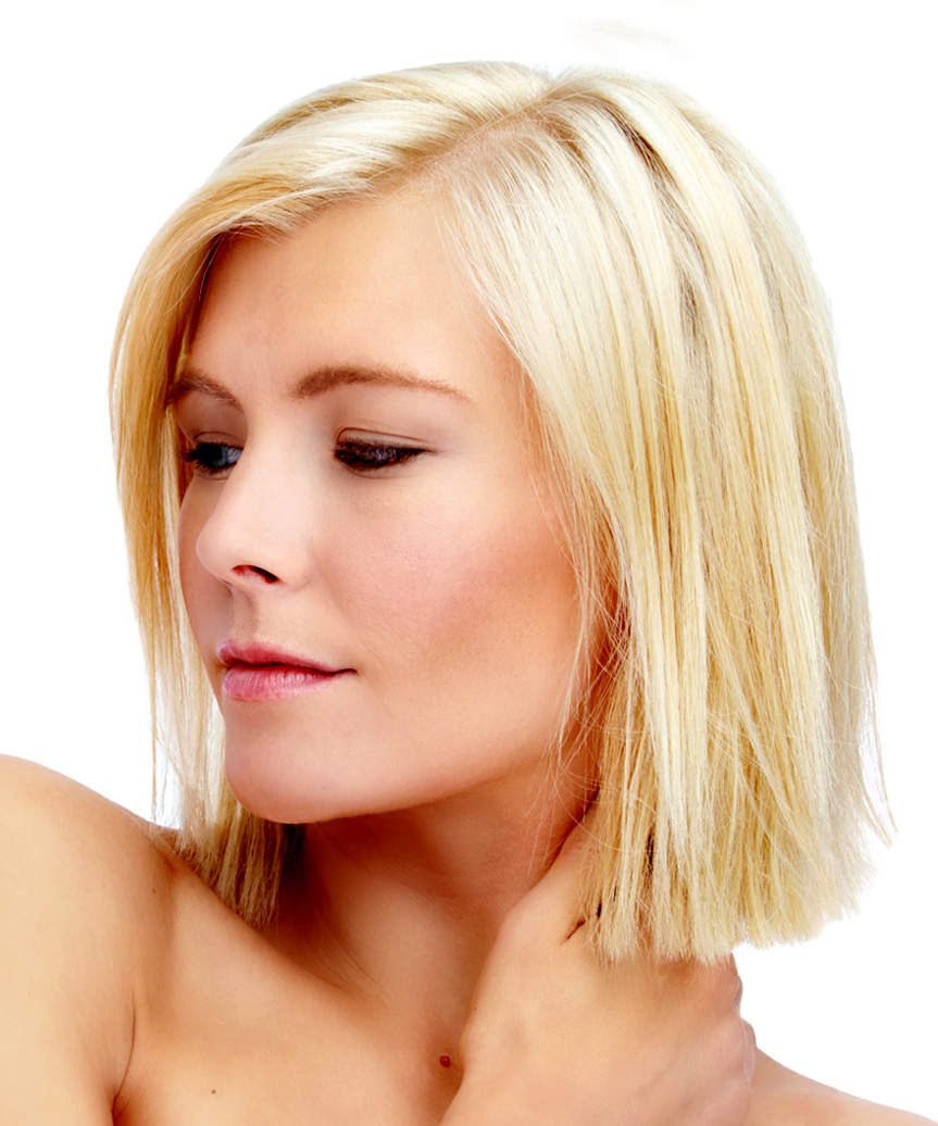 Sleek Blunt Bob Haircut - side view