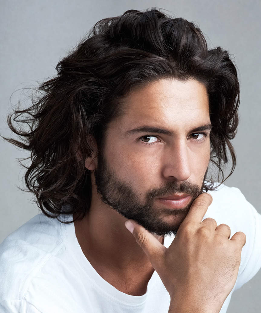 Casual Medium-Length Shaggy Hairstyle For Men - side view
