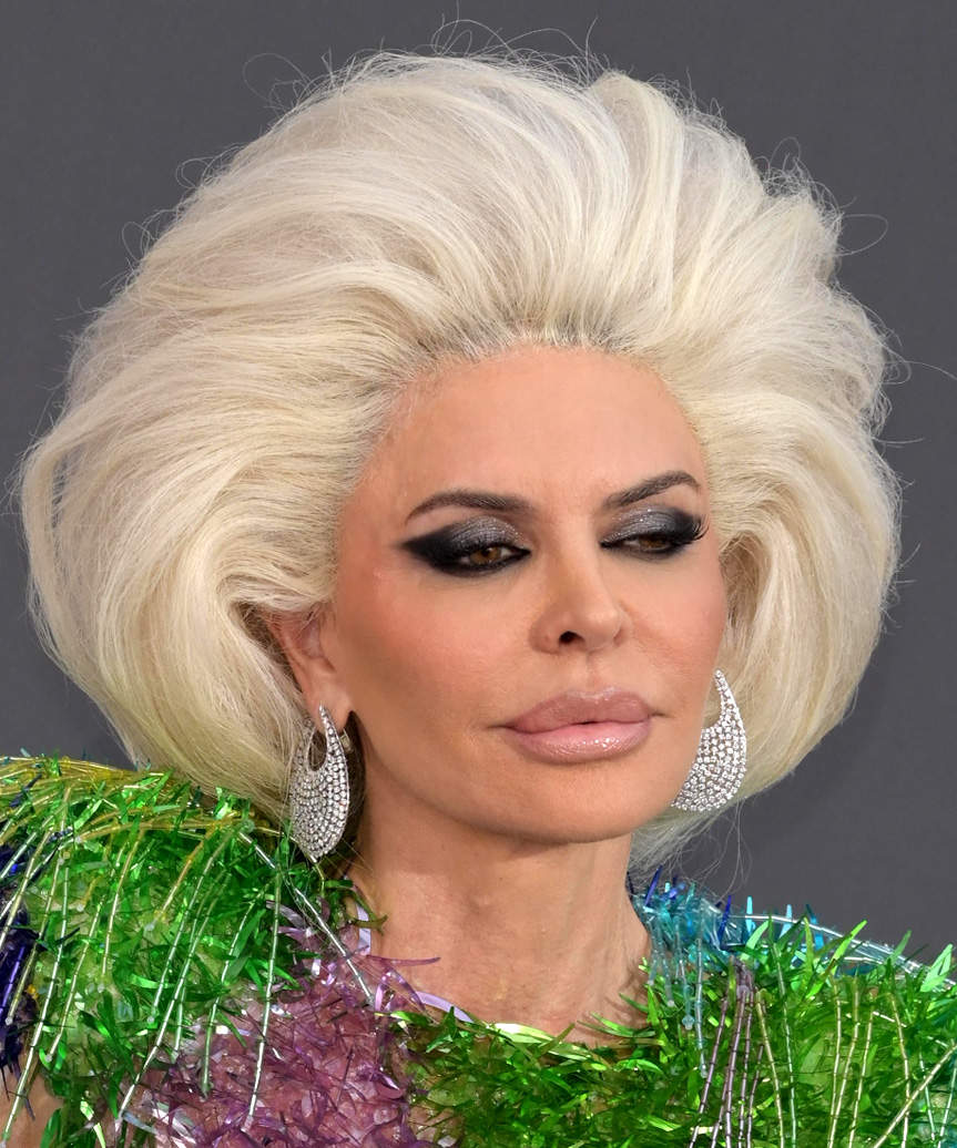 Lisa Rinna White Retro Glam Hairstyle - side view