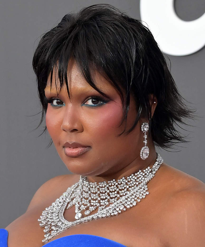 Lizzo Shaggy Pixie Cut - side view