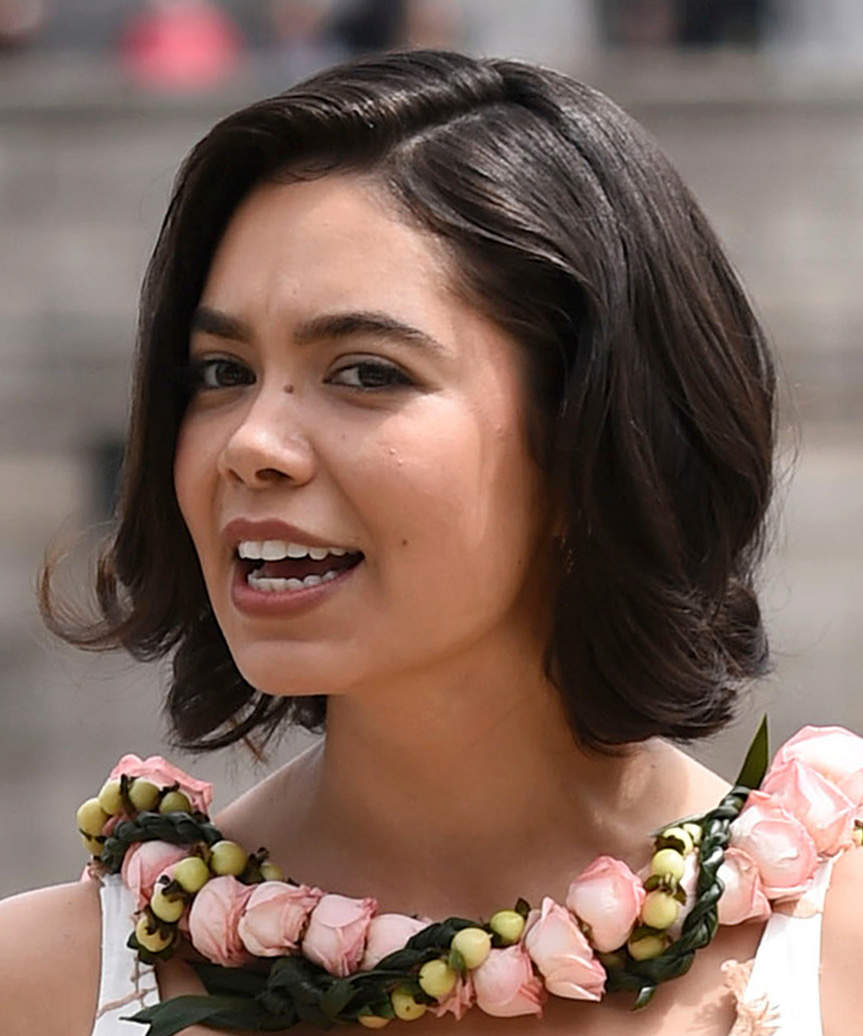 Auli'i Cravalho Soft Voluminous Chin-Length Bob  - side view