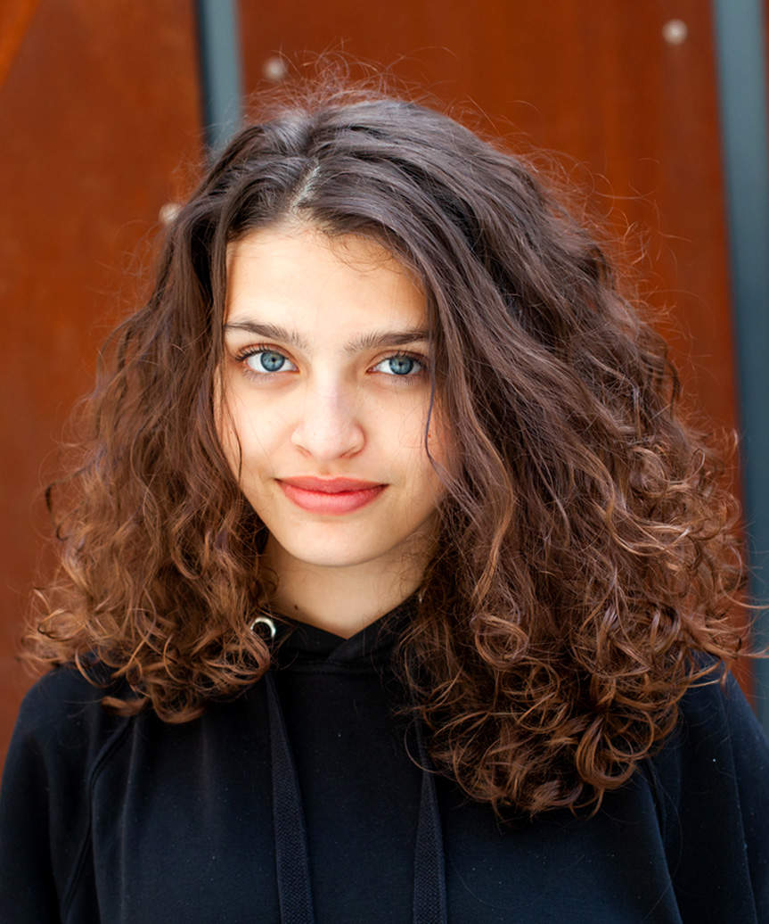 Hairstyle With Curls - side view
