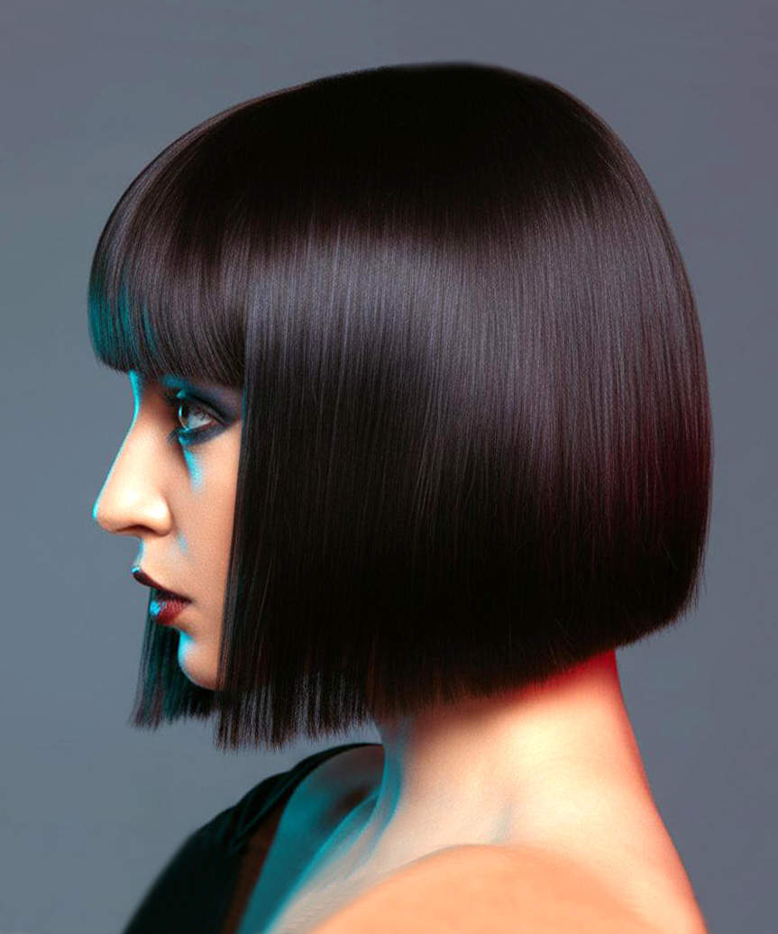 Sleek Pageboy Bob Haircut - side view