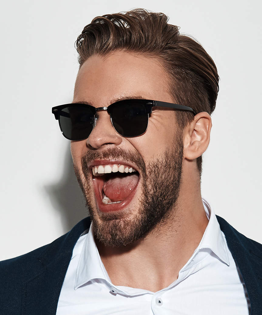 Sleek Modern Pompadour Hairstyle For Men - side view