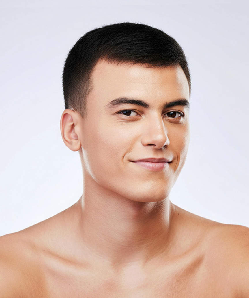 Buzz Cut For Men - side view