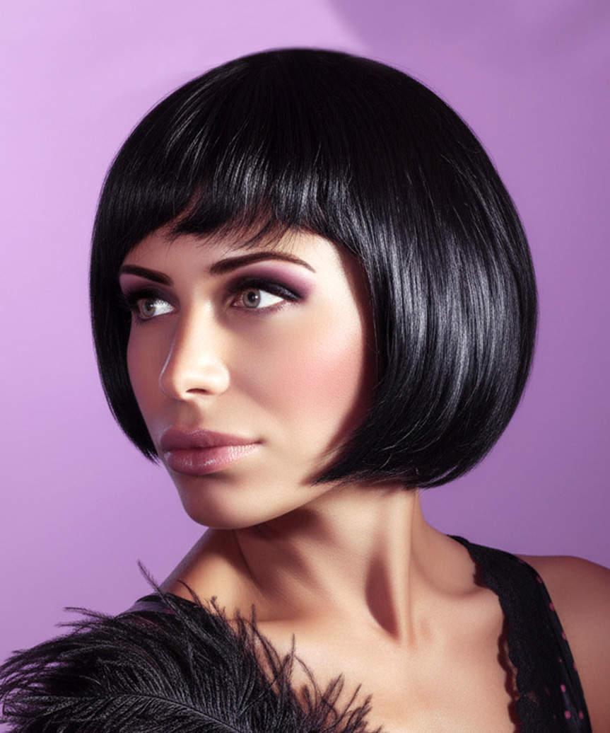 Chin-Length Pageboy Bob Cut - side view