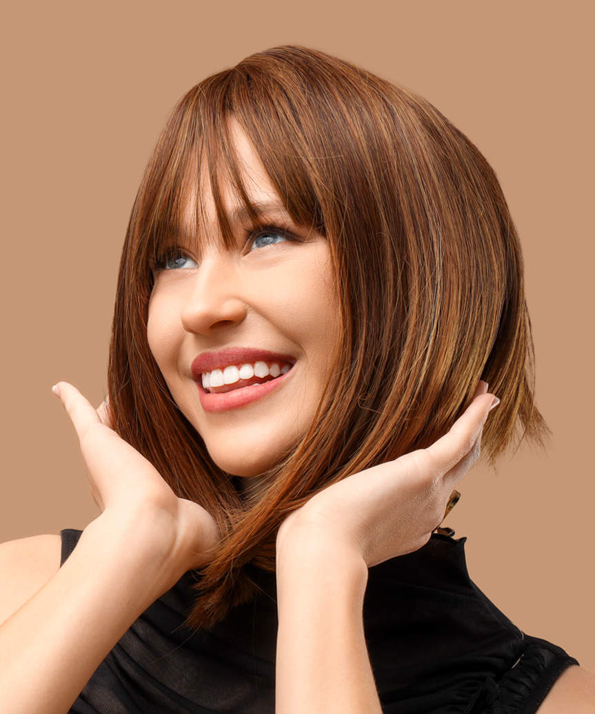 Sleek Inverted A-Line Lob With Round Shape - side view