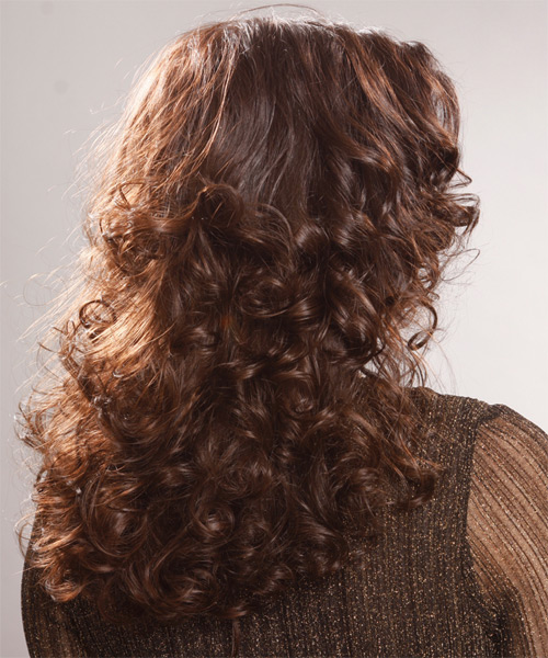  Brown Hairstyle With A Tangle Of Curls - side view