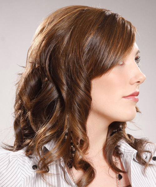  Light Brown Hairstyle With Defined Curls - side view