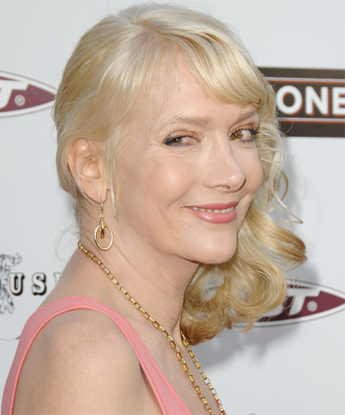 Glenne Headly Long Curly    Half Up Half Down - side view