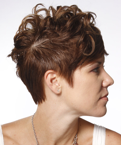Short curly shaved hairstyle