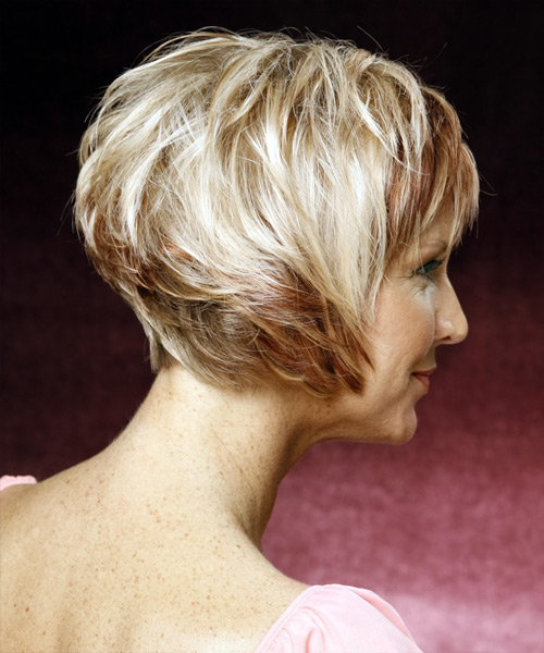  Voluminous Blonde Hairstyle With Body And Bounce - side view