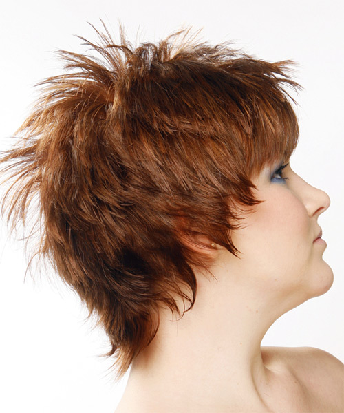 Short Textured Hairstyle With Height And Volume - side view