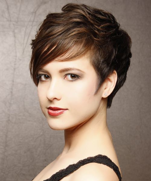  Two Tone Hairdo With High Textured Top - side view