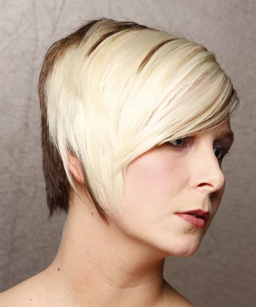 Short Head Contouring Two Tone Hairstyle