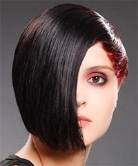 Sleek And Flamboyant One-Sided Hairstyle