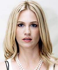 January Jones Long Straight Hairstyle