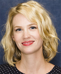 January Jones Medium Wavy Hairstyle - TheHairStyler.com