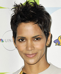 Halle Berry     Black  Pixie  Cut  - Visual Story