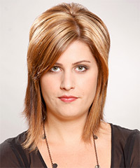 Shimmering Mid-Length Jagged Cut Hairstyle- Visual Story