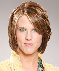 Medium Graduated Hairstyle With Curled Sides And Back- Visual Story