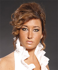 Long Curly    Brunette  Updo Hairstyle- Visual Story