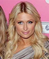Paris Hilton Long Wavy    Blonde and  Brunette Two-Tone   Hairstyle  - Visual Story