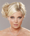 Side Parting Curly Wedding Updo