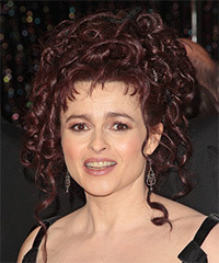 Helena Bonham Carter  Long Curly   Dark Red  Updo   - Visual Story