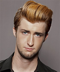  Short Straight    Golden Brunette and Dark Blonde Two-Tone   Hairstyle  for Men- Visual Story