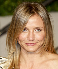 Cameron Diaz Long Straight   Dark Blonde   Hairstyle   with Light Blonde Highlights- Visual Story