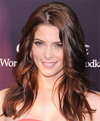 Ashley Greene Long Wavy Dark Brunette Hairstyle