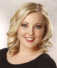 Medium Wavy   Light Blonde   Hairstyle- Visual Story