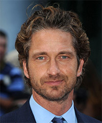 Gerard Butler Short Wavy    Brunette   Hairstyle   with  Red Highlights- Visual Story