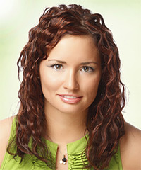 Long Wavy   Dark Auburn Brunette   Hairstyle   with Dark Red Highlights- Visual Story