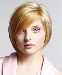 Short Layered Bob Haircut With Side-Swept Bangs